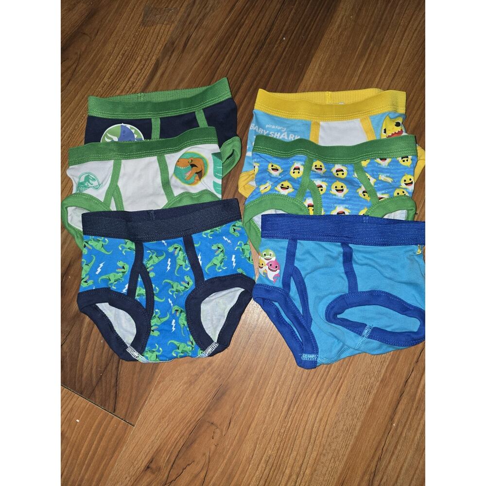 6 Nickelodeon Underwear Size 2t-3t Jurassic World And Baby Shark